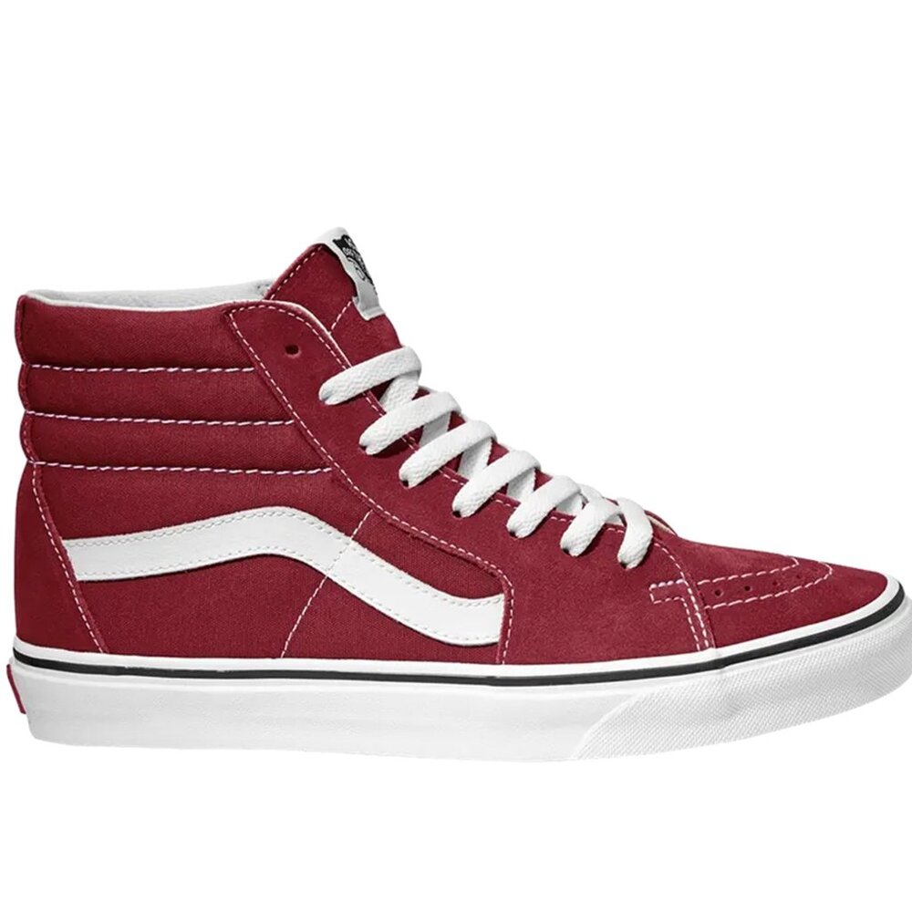 Vans SK8-Hi Tops Rumba Red & White Skate Shoes Sneakers US Women 6.5 / Men 5